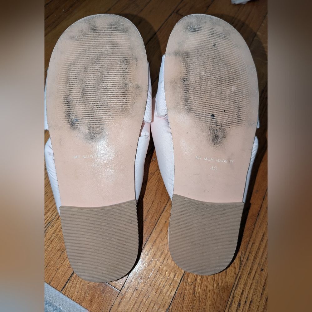 My Mum Made It Pink Padded Slippers Size EU 40 US 9 Normcore Slides Knotted - Picture 5 of 5